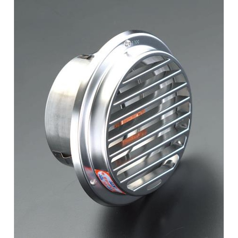 エスコ EA997MA-21 97-111mm丸型ガラリ(防火ダンパー付/ステンレス製) 1個(ご注文単位1個)【直送品】