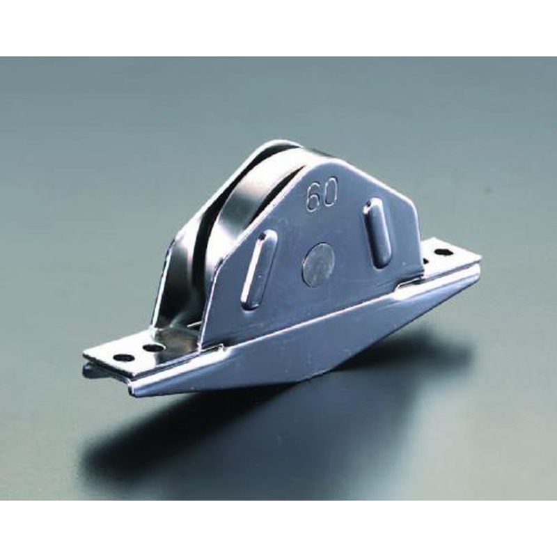 エスコ EA986R-23 75mm戸車(平型・ステンレス車輪・ステンレス製) 1個(ご注文単位1個)【直送品】