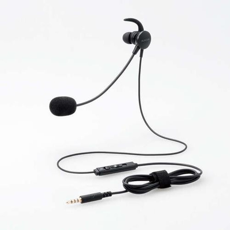 エスコ EA763BC-113 1.8m/4極ミニプラグヘッドセット(耳栓タイプ/左耳) 1個(ご注文単位1個)【直送品】