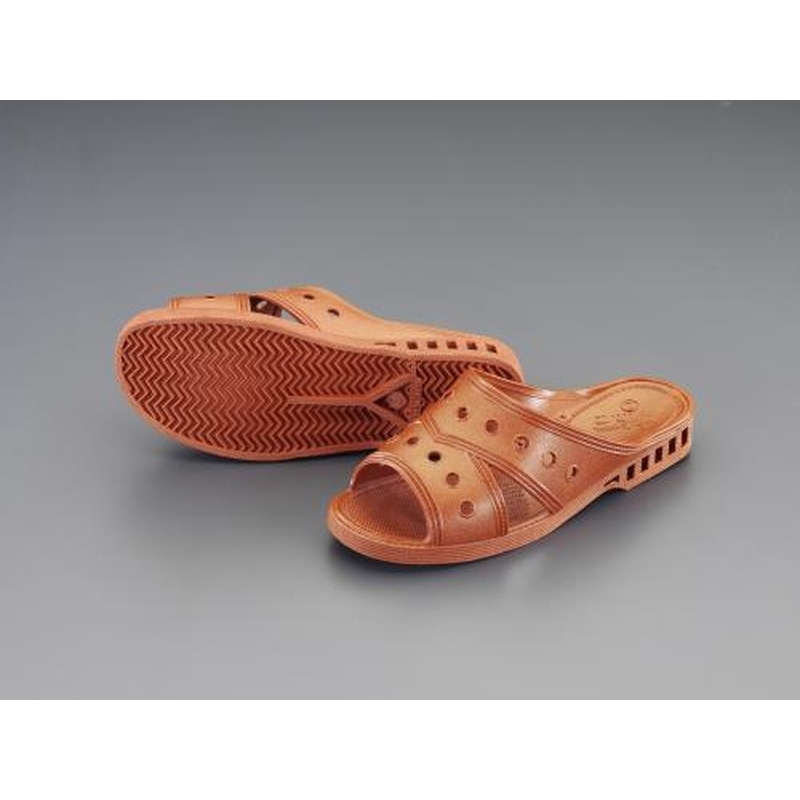 エスコ EA910SG-2[L]サンダル(抗菌衛生/茶) 1個（ご注文単位1個）【直送品】