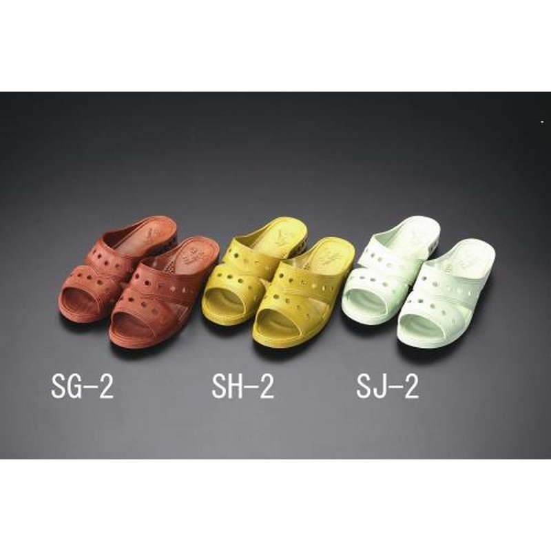 エスコ EA910SJ-2[L]サンダル(抗菌衛生/カーキ) 1個（ご注文単位1個）【直送品】