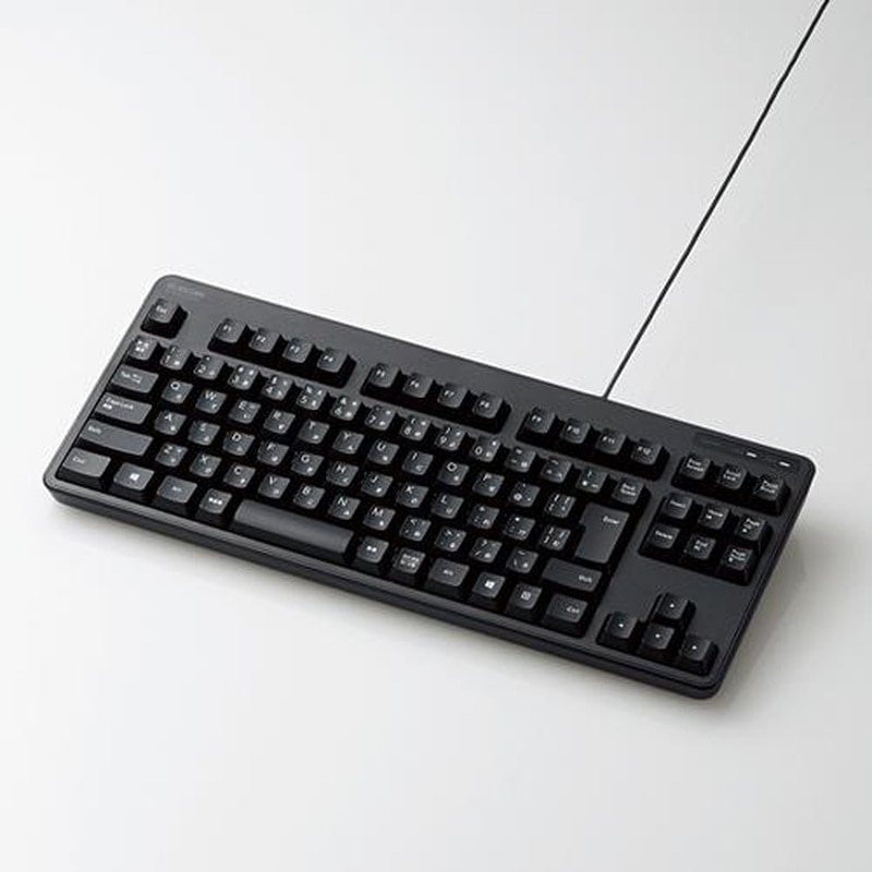 >エスコ EA764AB-268 365x151x34mm有線キーボード(コンパクト) 1個(ご注文単位1個)【直送品】