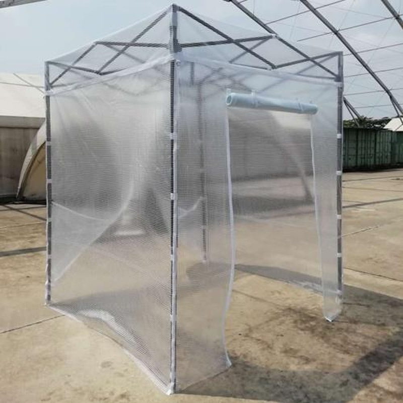 エスコ EA915-153 3000x3000x2200-2500mm簡易ブース(透明) 1個(ご注文単位1個)【直送品】