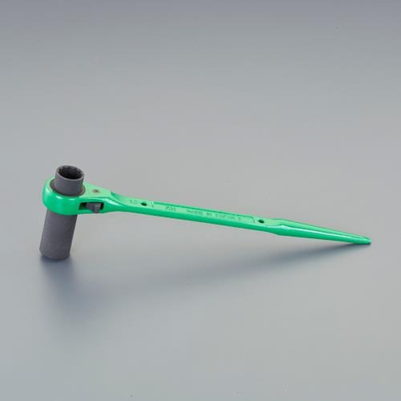 エスコ EA602AV-3 12x14mm/225mm両口ラチェットレンチ(片ロング/シノ付) 1個(ご注文単位1個)【直送品】