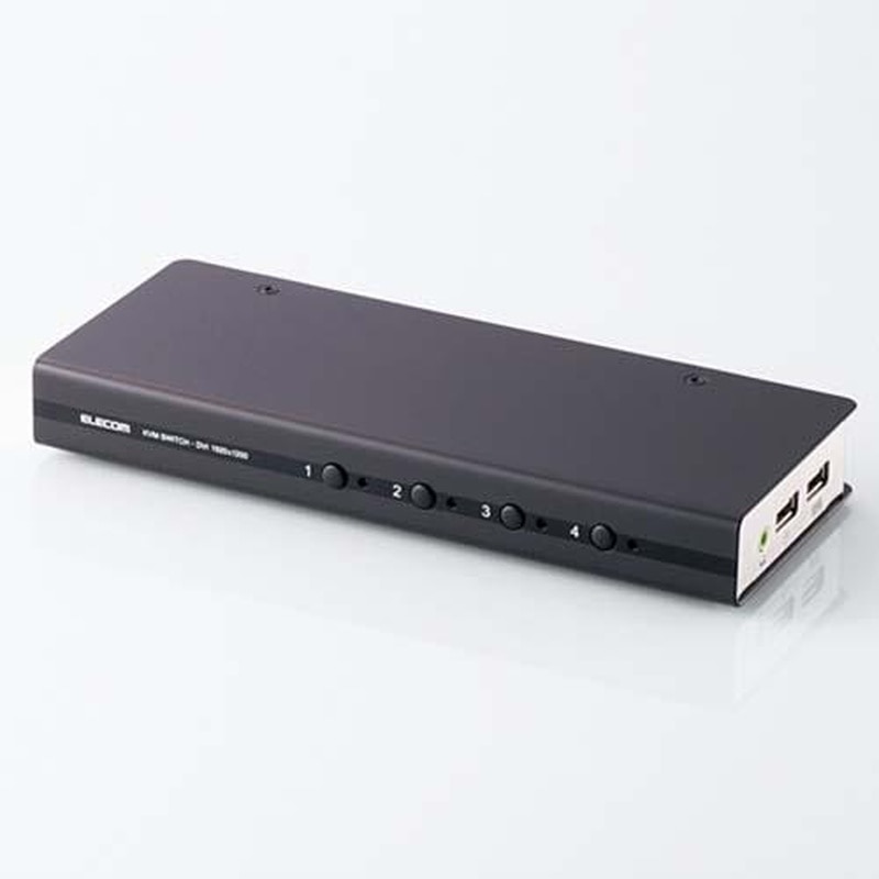 エスコ EA764AE-4 DVI対応パソコン切替器(4切替) 1個(ご注文単位1個)【直送品】