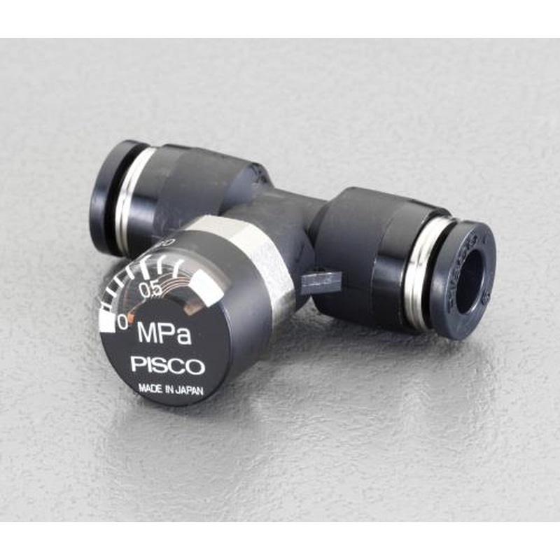 エスコ EA425PV-8 8mmプレッシャーゲージ(ストレートユニオン) 1個(ご注文単位1個)【直送品】