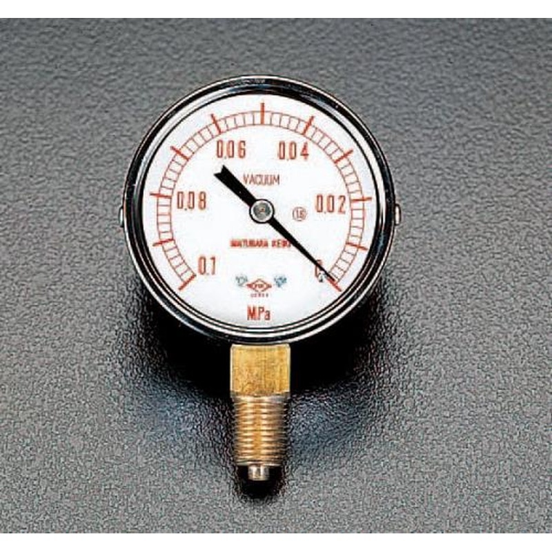 エスコ EA729VA-60 60mm［-0.1~0Mpa]真空計 1個（ご注文単位1個）【直送品】