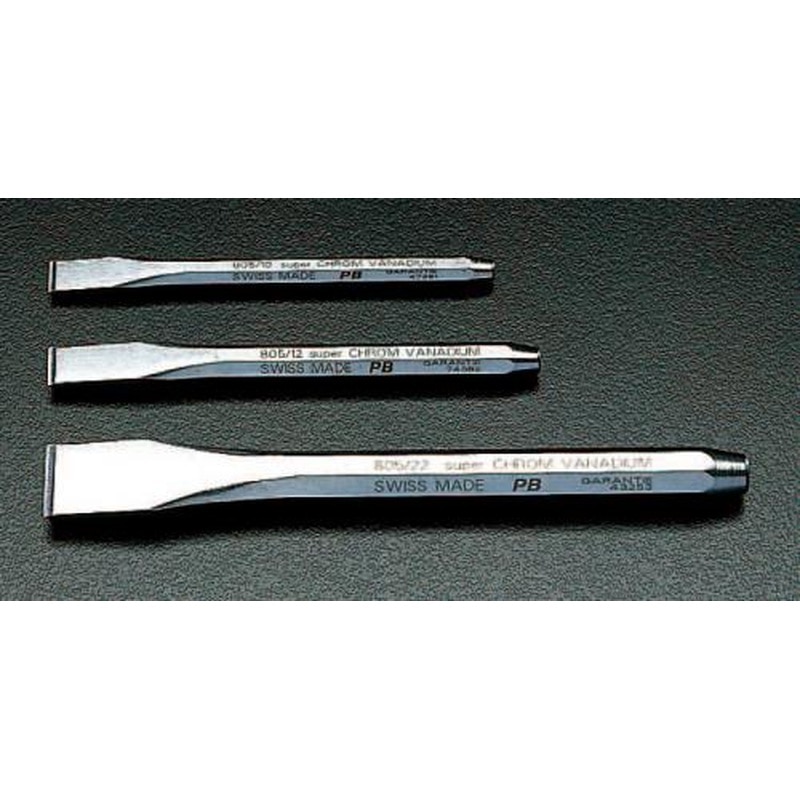 エスコ EA572A 3本組/10，12，22mm平タガネ 1個（ご注文単位1個）【直送品】