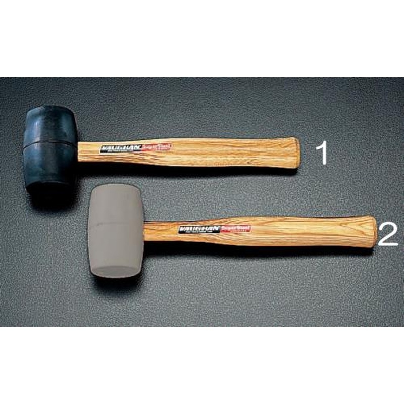 エスコ EA575VJ-1 560g/57x270mmゴムハンマー(黒) 1個（ご注文単位1個）【直送品】