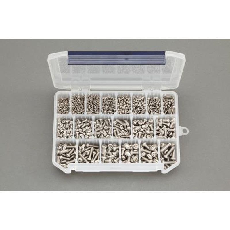 エスコ EA949AD-91 M2-M6鍋頭小ねじセット(ステンレス製) 1個（ご注文単位1個）【直送品】