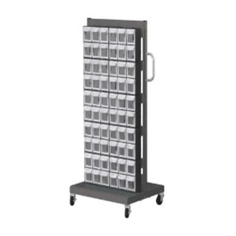 エスコ EA957FL-3 690x560x1460mm/6列10段マルチストールカート/片面 1個(ご注文単位1個)【直送品】