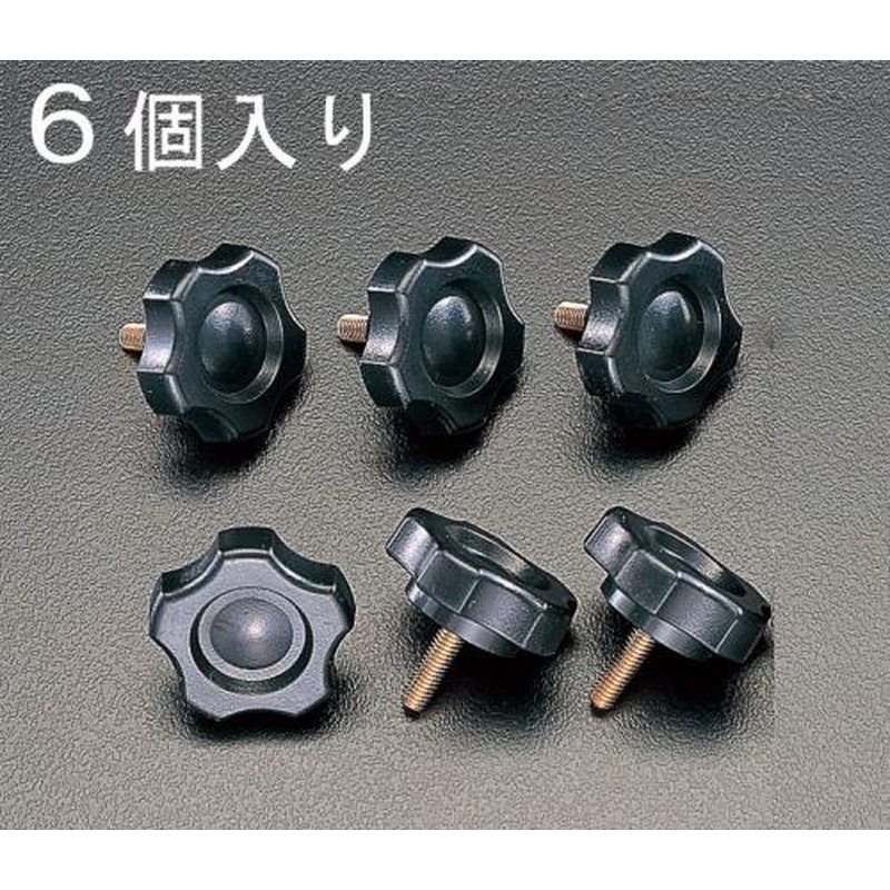 エスコ EA949GT-845 M8x45mm菊形ノブボルト(6個) 1個（ご注文単位1個）【直送品】