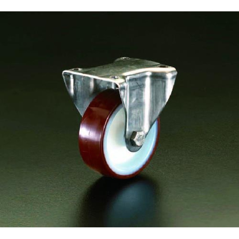 エスコ EA986LC-200 200mmキャスター(固定金具・ステンレス製) 1個（ご注文単位1個）【直送品】