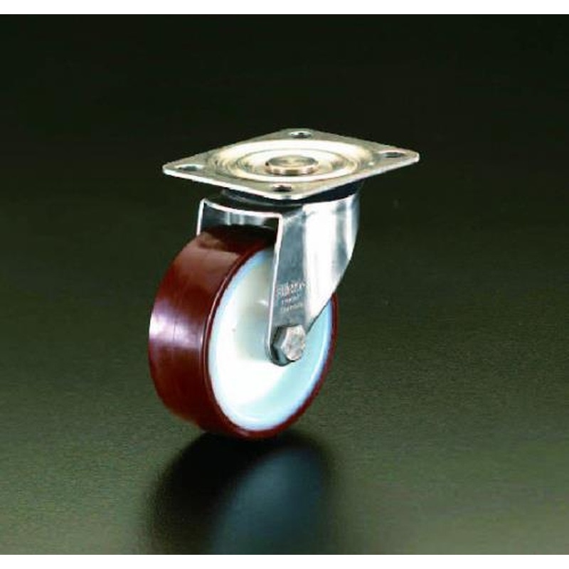 エスコ EA986LD-200 200mmキャスター(自在金具・ステンレス製) 1個（ご注文単位1個）【直送品】