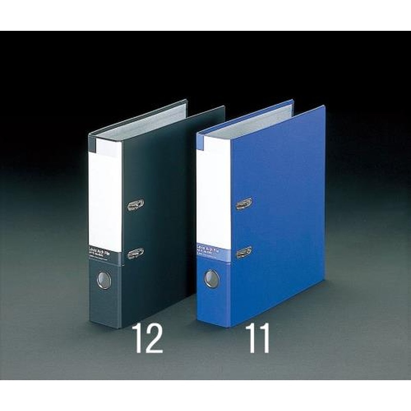 エスコ EA762CP-12 A4/S型レバーアーチファイル(黒) 1個（ご注文単位1個）【直送品】