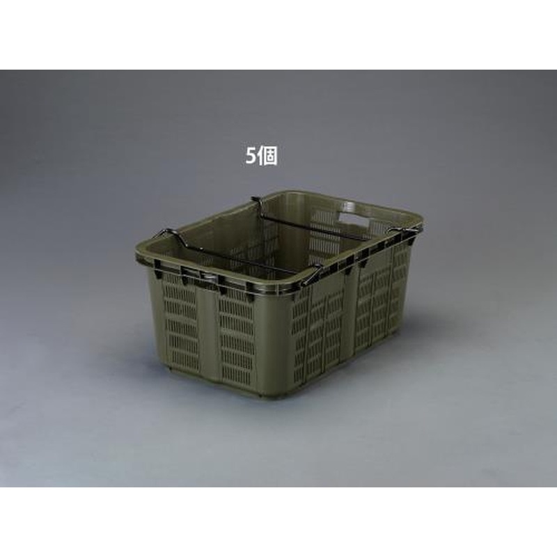 エスコ EA506AB-19E 808x553x370mm/119.6Lコンテナ(OD/5個) 1個（ご注文単位1個）【直送品】
