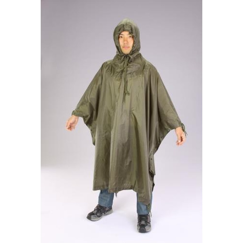 エスコ EA996XA-51[フリーサイズ]レインポンチョ(OD色) 1個（ご注文単位1個）【直送品】