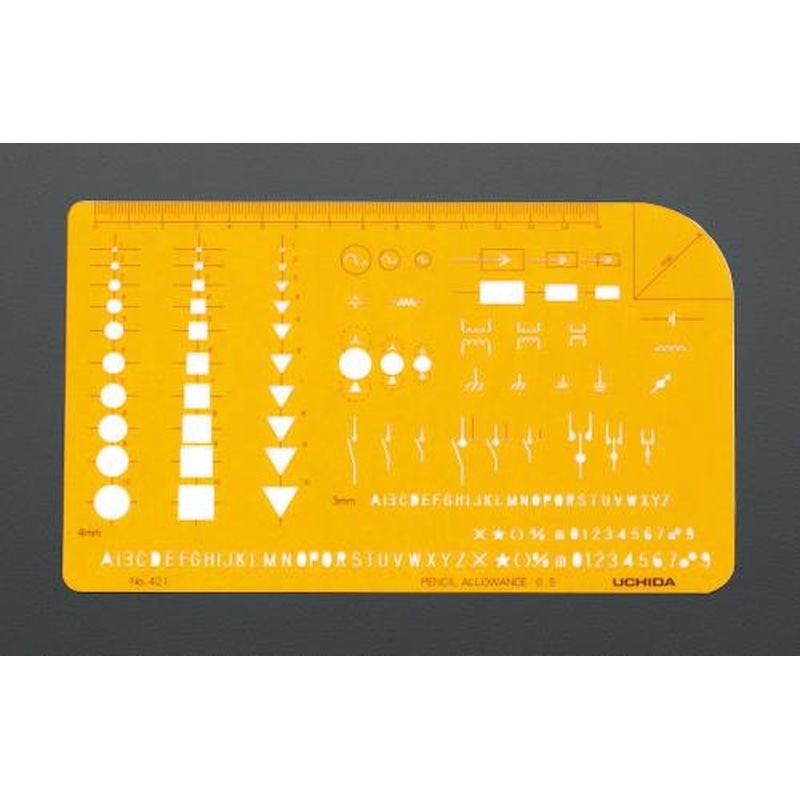 エスコ EA736MA-42A 電気記号定規 1個（ご注文単位1個）【直送品】