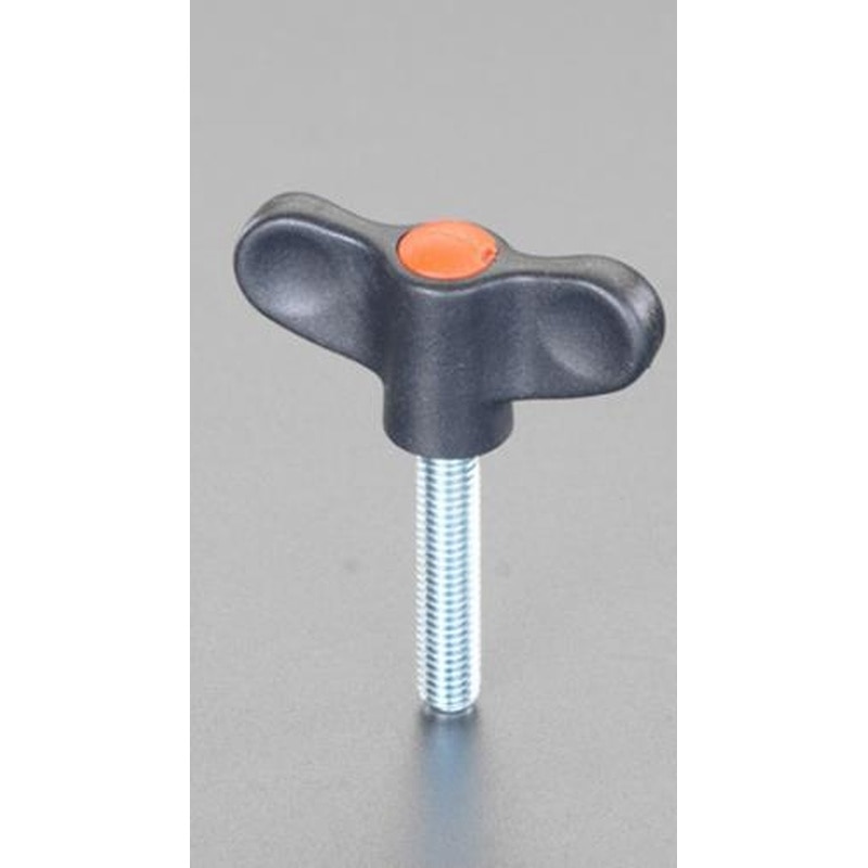 エスコ EA948BR-53 47mm/M6x20mm［スチール製]雄ねじノブ［オレンジ] 1個（ご注文単位1個）【直送品】