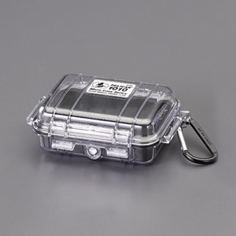 エスコ EA657-1A 111x73x43mm防水ケース(黒・クリア) 1個（ご注文単位1個）【直送品】