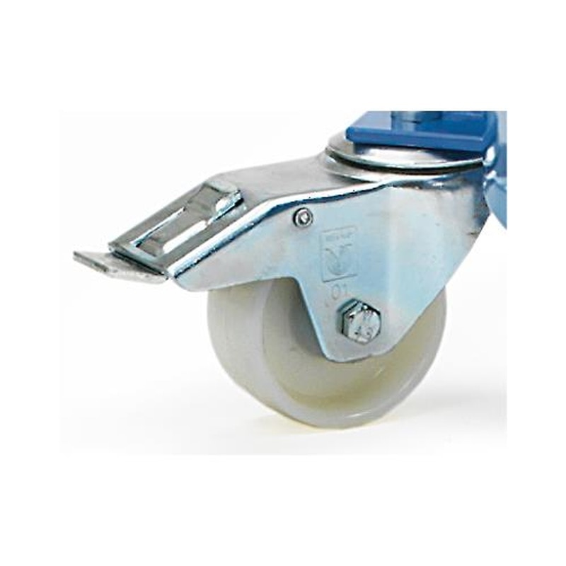 エスコ EA986CW-105 80x35mm自在キャスター(ブレーキ付/ポリアミド) 1個（ご注文単位1個）【直送品】