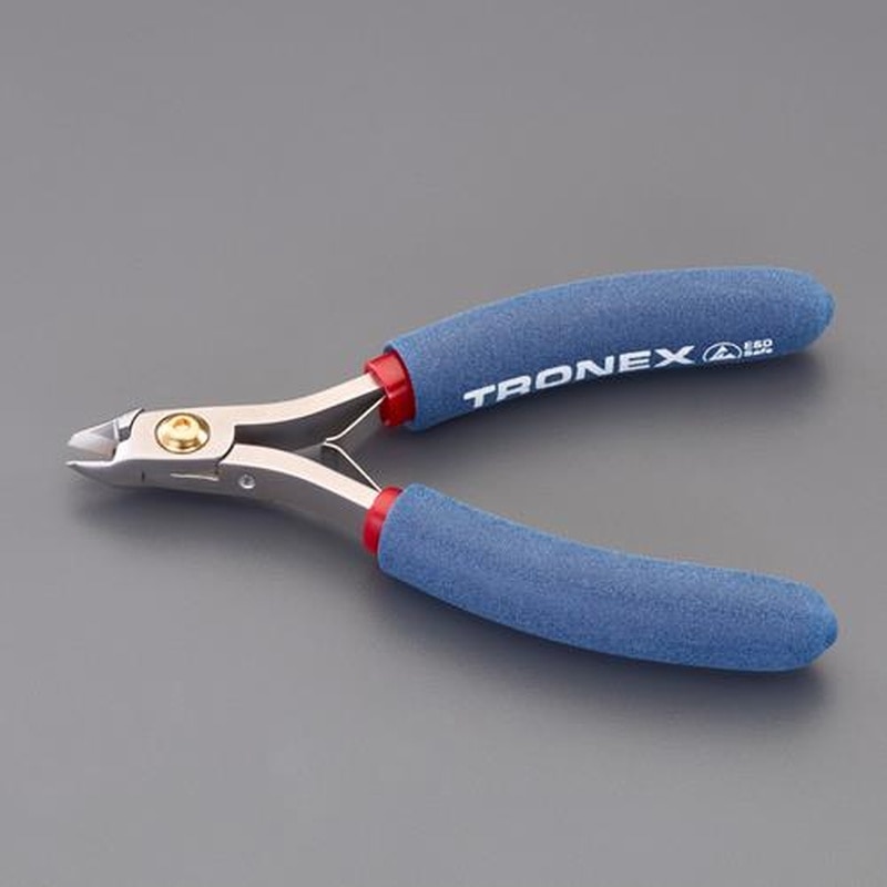 エスコ EA535TX-2 115mm精密用ニッパー(フラッシュ/ピアノ線用/ESD) 1個(ご注文単位1個)【直送品】