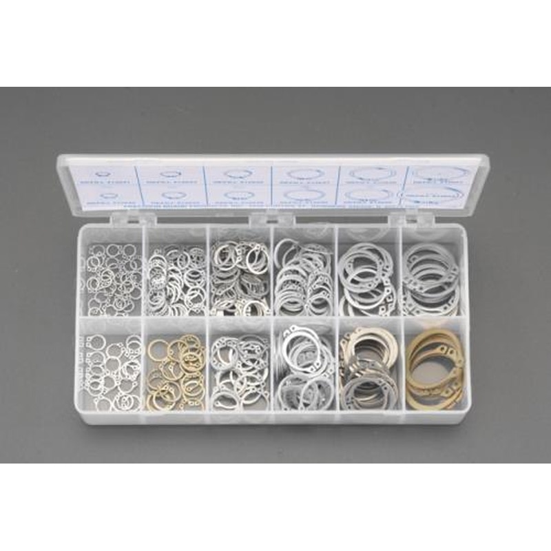 エスコ EA949R-11 1/4”-9/16”軸用スナップリングセット 1個（ご注文単位1個）【直送品】