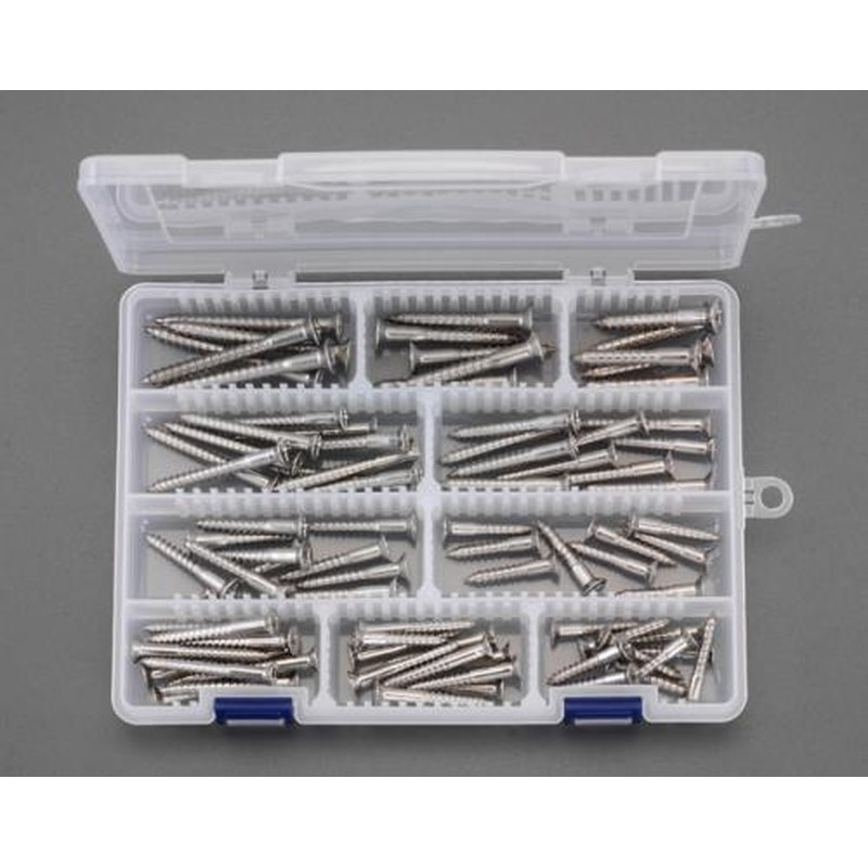 エスコ EA949ED-3 4.8-6.2mm皿頭木ねじセット(ステンレス製) 1個(ご注文単位1個)【直送品】