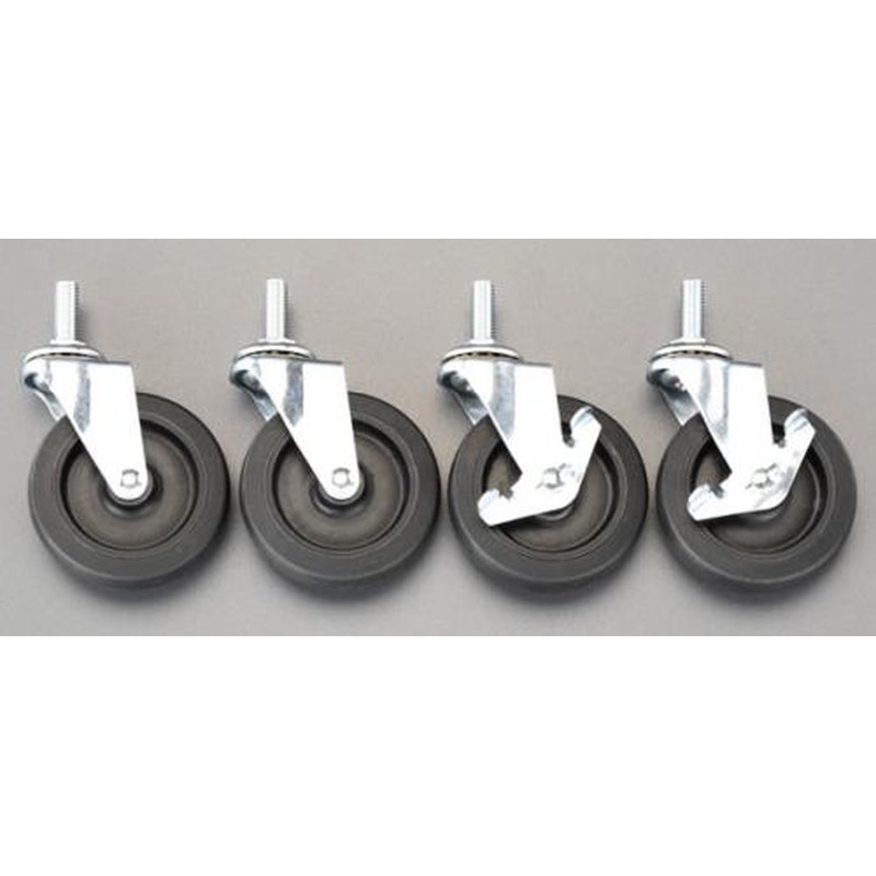 エスコ EA976AJ-44 φ25mm用メタルラック大径キャスター(4個) 1個(ご注文単位1個)【直送品】