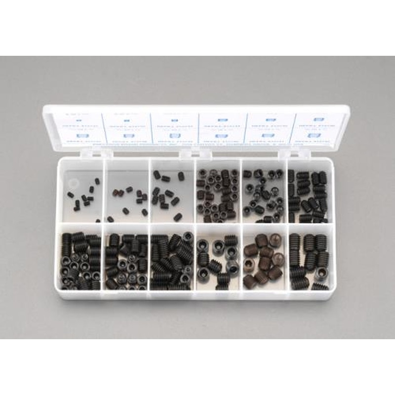 エスコ EA949DC-101 3/16”-1/2”六角穴付き止めねじセット(アメリカネジ) 1個(ご注文単位1個)【直送品】