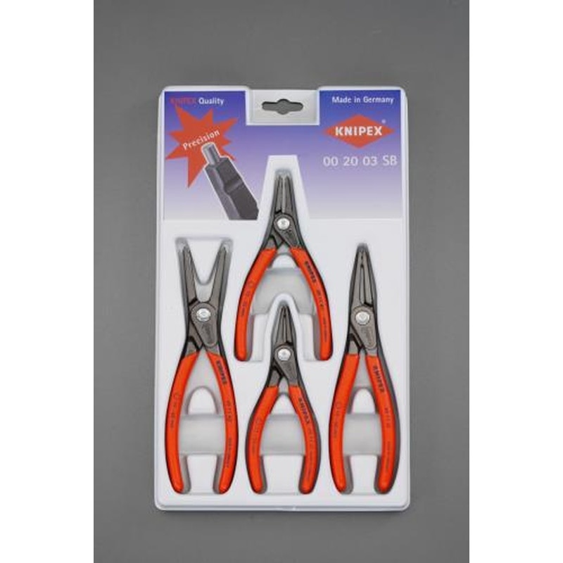 エスコ EA590-12 4本組スナップリングプライヤー 1個（ご注文単位1個）【直送品】