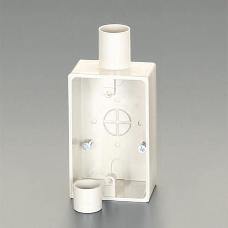 エスコ EA940CS-82 φ22mm露出ボックス(VE管用/1方向)ベージュ 1個(ご注文単位1個)【直送品】