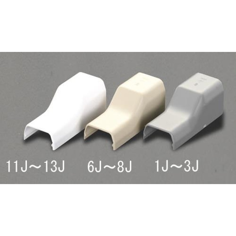 エスコ EA947HM-2J 23x54mmモール継手コーナー(プラスチック製/灰/10個 1個(ご注文単位1個)【直送品】