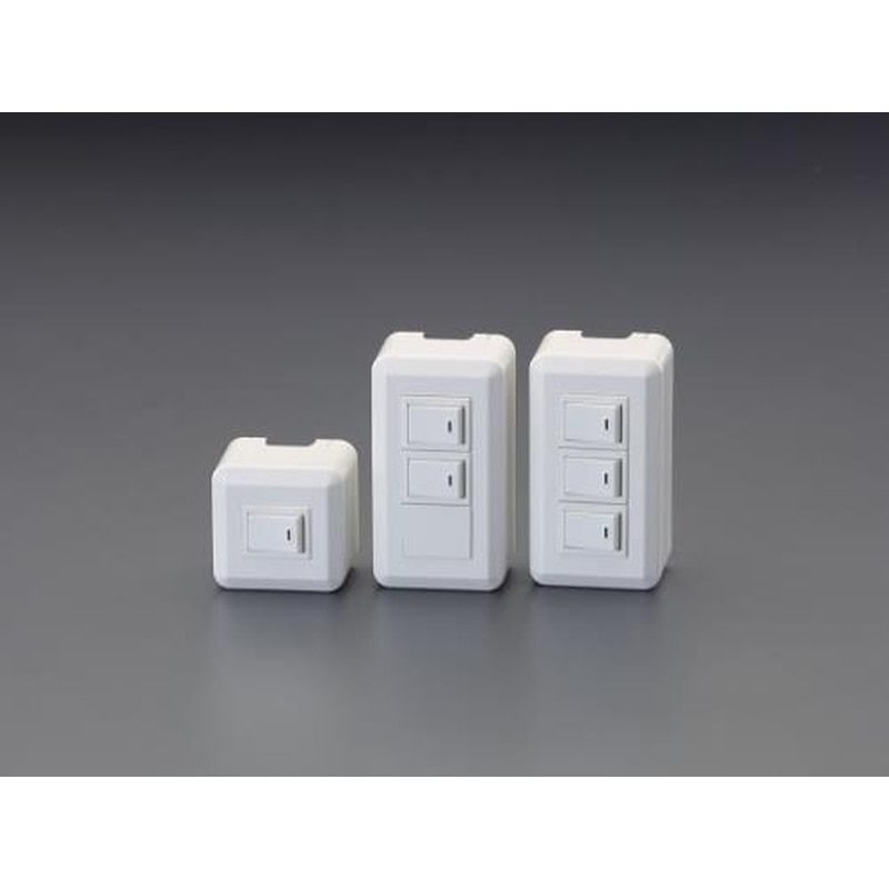 エスコ EA940CJ-43A 300V/15Aスイッチ(角型・3個) 1個(ご注文単位1個)【直送品】