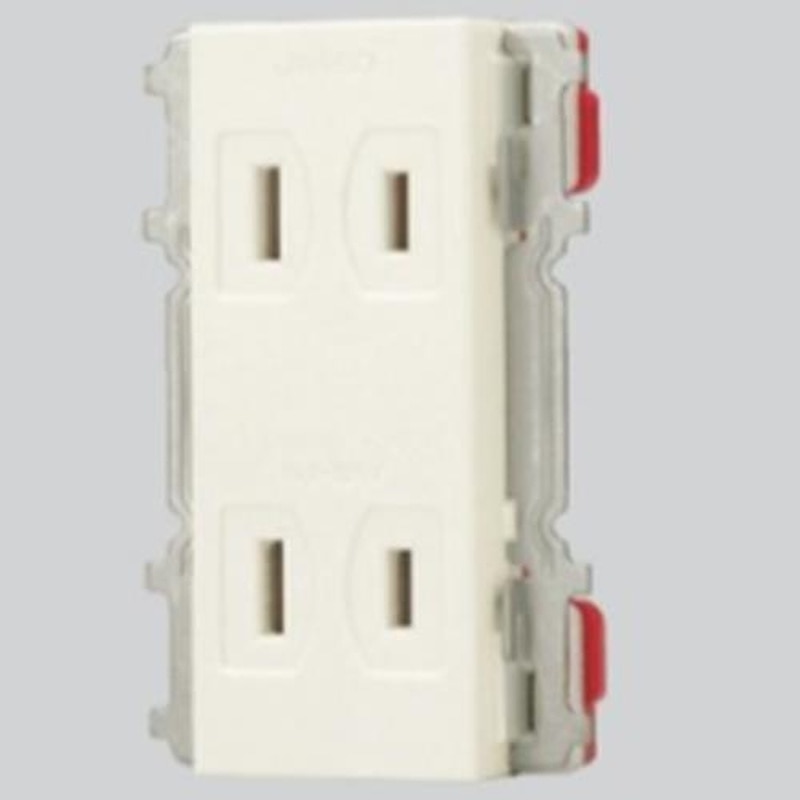 エスコ EA940CJ-46A 125V/15Aコンセント(角型・2口) 1個(ご注文単位1個)【直送品】