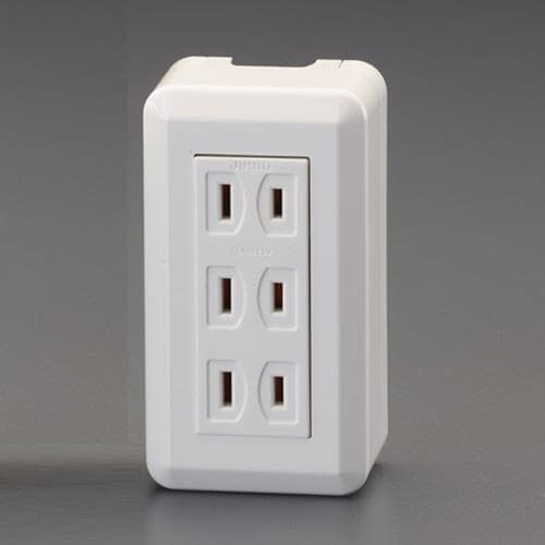 エスコ EA940CJ-47A 125V/15A コンセント(角型・3口) 1個 （ご注文単位1個）【直送品】