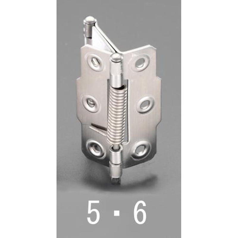 エスコ EA951CU-6 75x22mm丁番(両開/スプリング入/ステンレス製) 1個（ご注文単位1個）【直送品】