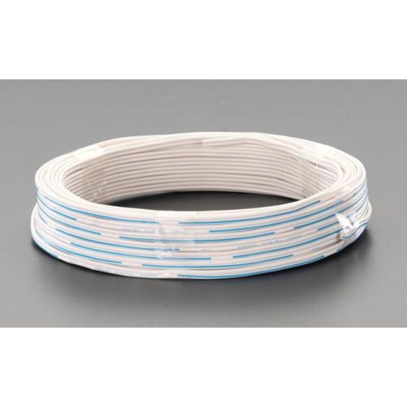 エスコ EA940AB-2 0.8mm/2芯/20mベルコード(単線白) 1個（ご注文単位1個）【直送品】