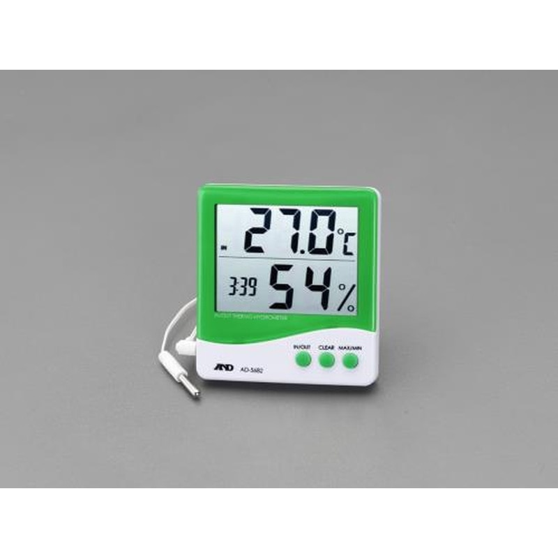 エスコ EA728AE-19A[室内・室外]デジタル最高最低温度・湿度計 1個（ご注文単位1個）【直送品】