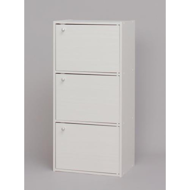 エスコ EA954FB-47A 415x290x880mm/3段収納ラック(ホワイト) 1個（ご注文単位1個）【直送品】