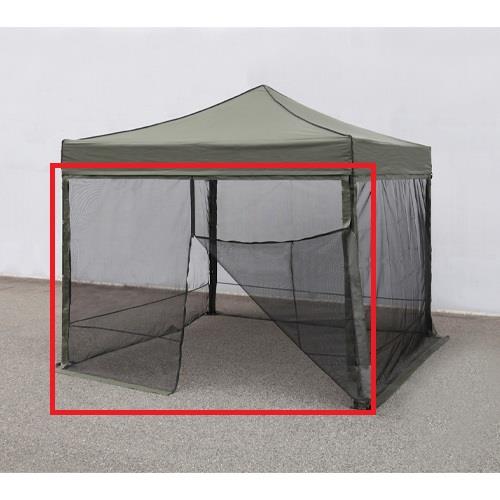 エスコ EA915-25 [3x3mテント用] メッシュサイドシート1面(ファスナー付/黒) 1枚 （ご注文単位1枚）【直送品】