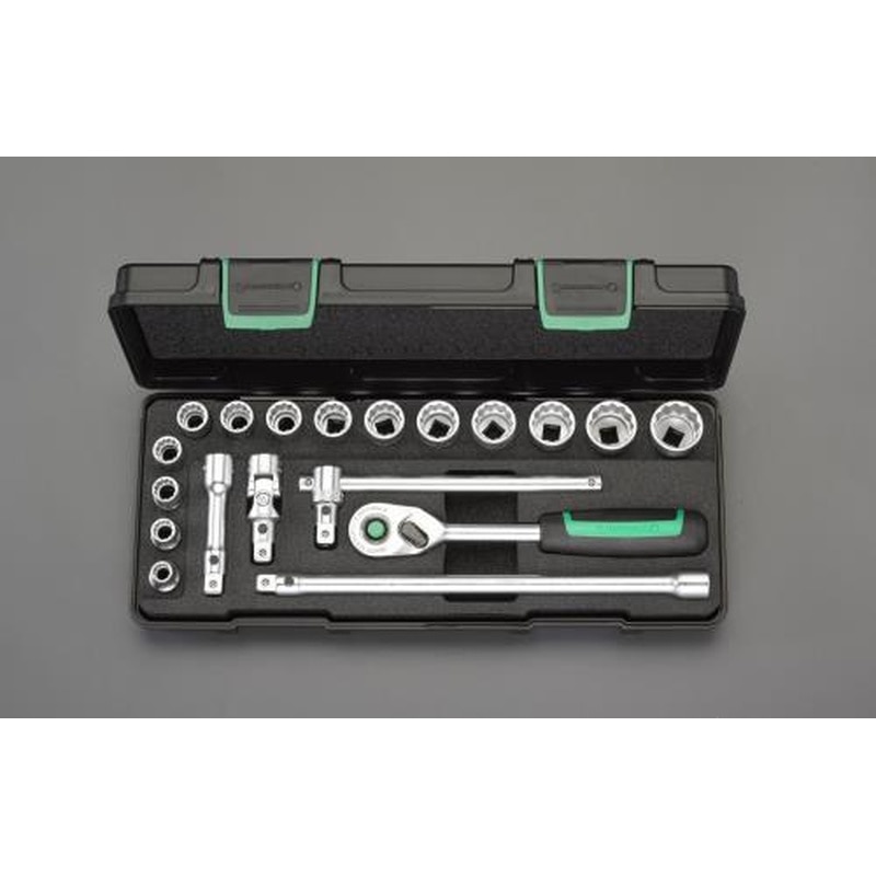 エスコ EA617CC-1A 3/8”DRソケットレンチセット 1個（ご注文単位1個）【直送品】