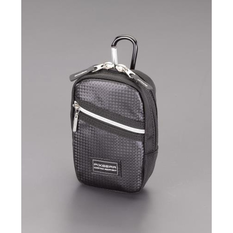 エスコ EA759ZA-31A 65x110x35mmカメラポーチ(ブラック) 1個（ご注文単位1個）【直送品】