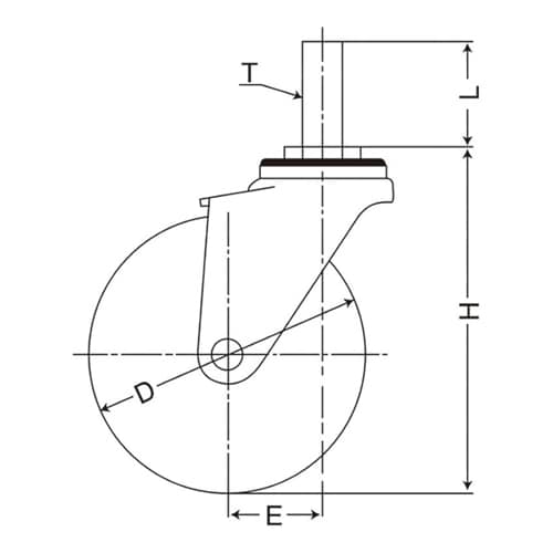 エスコ EA948TF-118A パイプジョイント(φ100ブレーキキャスター/ゴム/コーナー型) 1セット (ご注文単位1セット)【直送品】