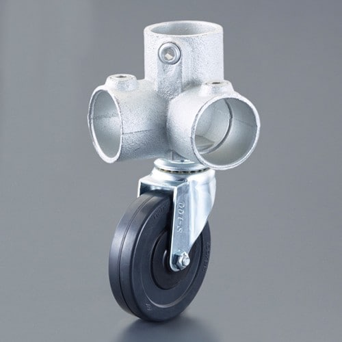 エスコ EA948TF-113A パイプジョイント(φ100キャスター/ゴム/コーナー型) 1セット （ご注文単位1セット）【直送品】