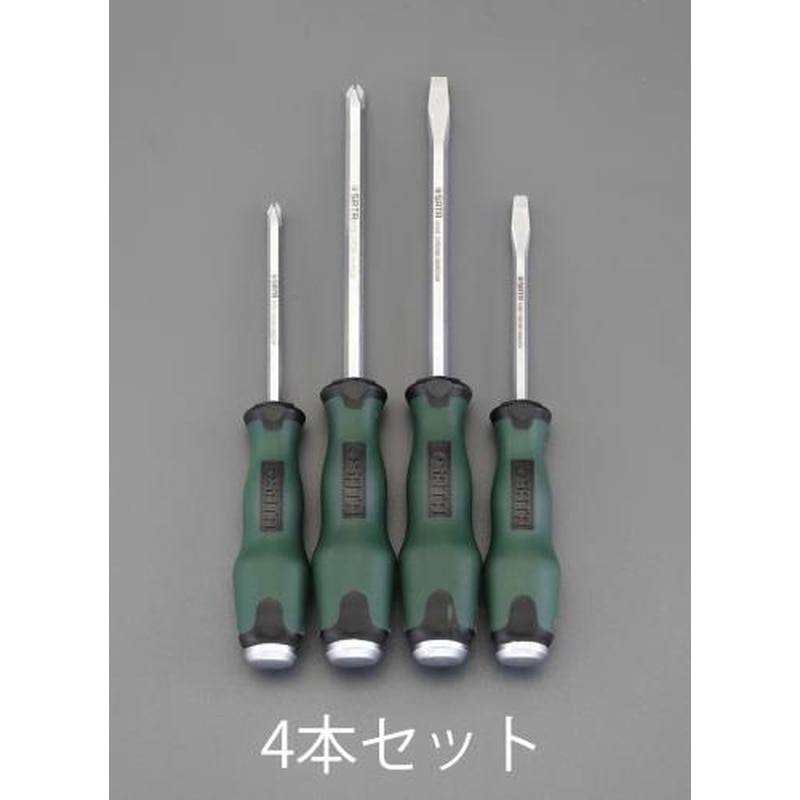 エスコ EA683SB-400 4本組貫通柄ドライバーセット 1個（ご注文単位1個）【直送品】