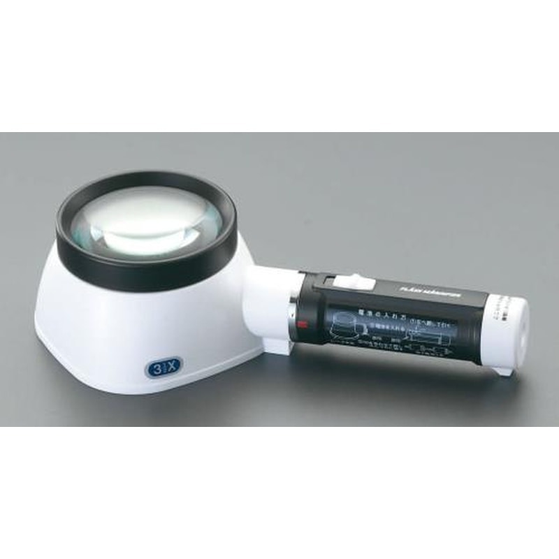 エスコ EA756AG-10A x3.5/80mmルーペ(ライト付) 1個(ご注文単位1個)【直送品】