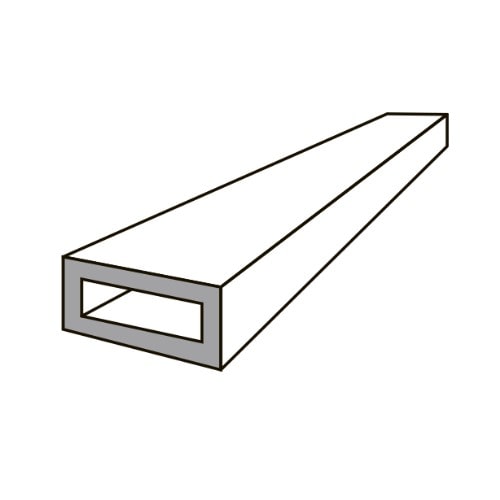 エスコ EA440HD-201B 15x10mmx1m アルミ平角パイプ(シルバー/ツヤ消/5本) 1個(ご注文単位1個)【直送品】