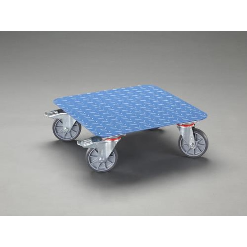 エスコ EA520AD-13A 500x500mm/400kgドーリー(ブレーキ付/スチール製) 1個（ご注文単位1個）【直送品】