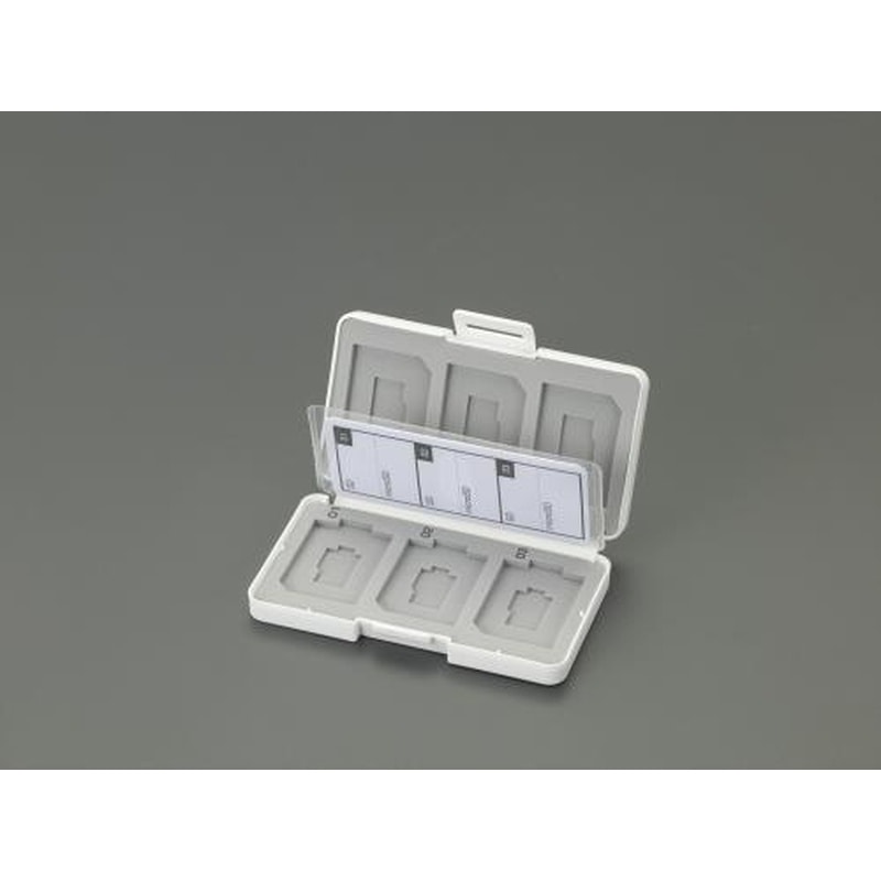 エスコ EA759Z-8G SD/microSDカードケース(12枚収納/ホワイト) 1個（ご注文単位1個）【直送品】